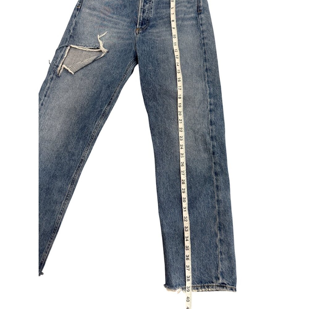 Agolde 90s Jeans Womens High-Waisted Distressed Blue Denim Size 26 - Picture 6 of 8